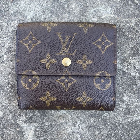 LOUIS VUITTON Monogram Portefeuille Elise Trifold Wallet with Coin Purse